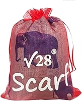 Vista 13 de V28 Hermosa bufanda larga y suave con estampado de elefante azul - grande