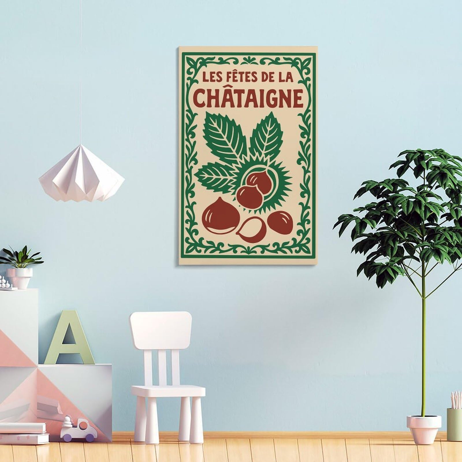 sinyumoney Chestnut Festival Poster Su Tela, Stampe Artistiche Da Parete, Opere D'arte Moderne Per Soggiorno, Camera Da Letto, Ufficio, Decorazioni Murali 16x24inch(40x60cm)