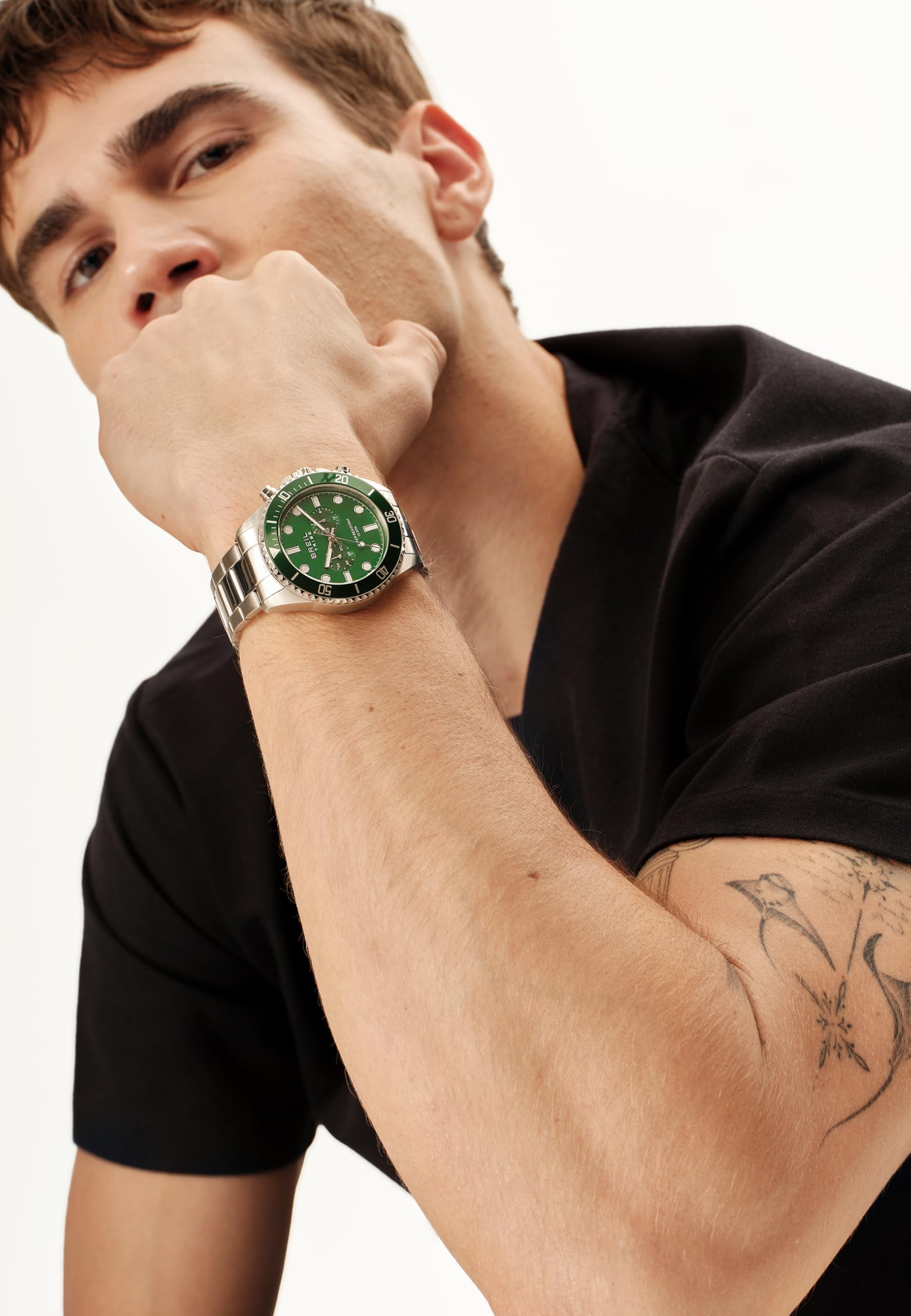 Breil Orologio Uomo, Bracciale in Acciaio, Cassa 44 cm | Collezione STAND GUARD, Movimento Quarzo Analogico, Resistente all'acqua 100 metri, Idee regalo Uomo