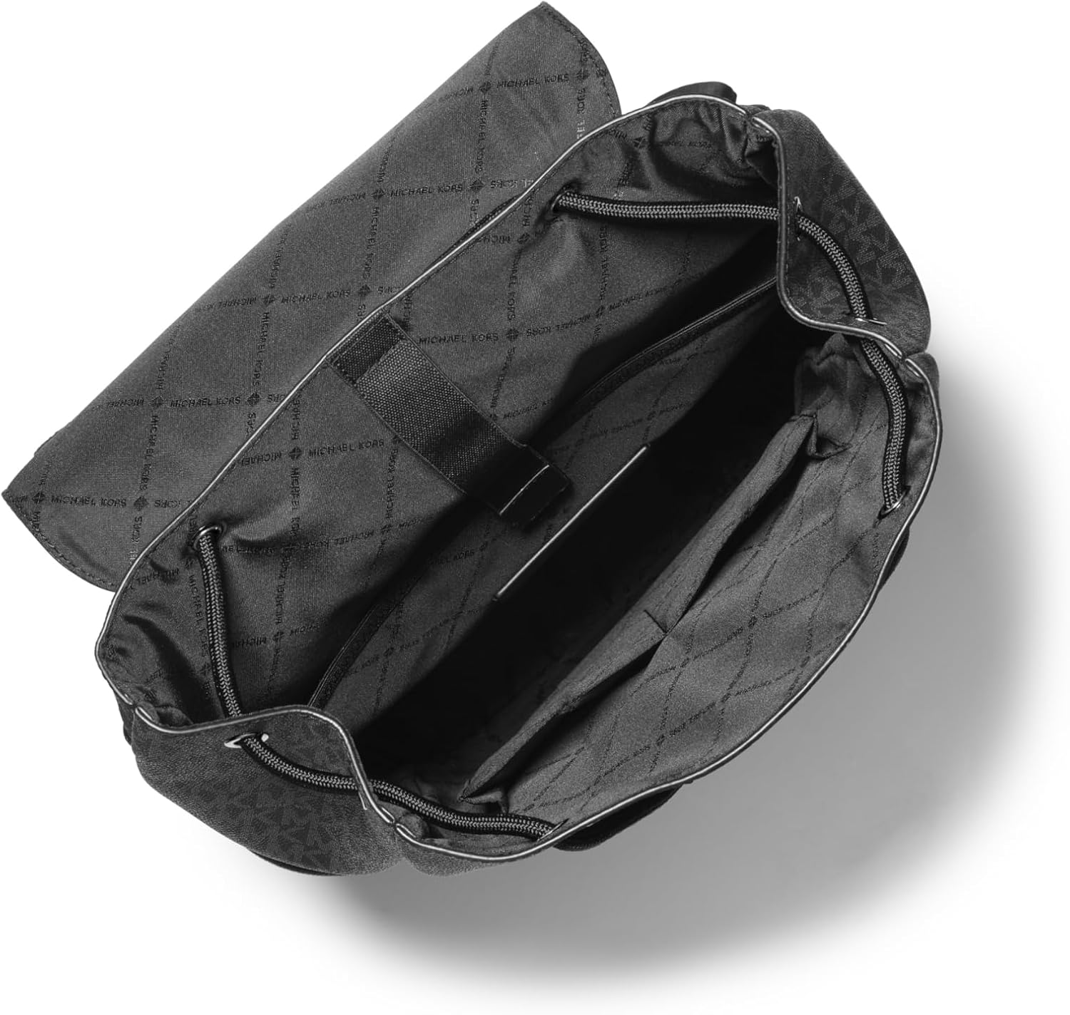 Michael Kors Hudson Travel Rucksack, Light Gunmetal Hardware/Black Signature - Image 2