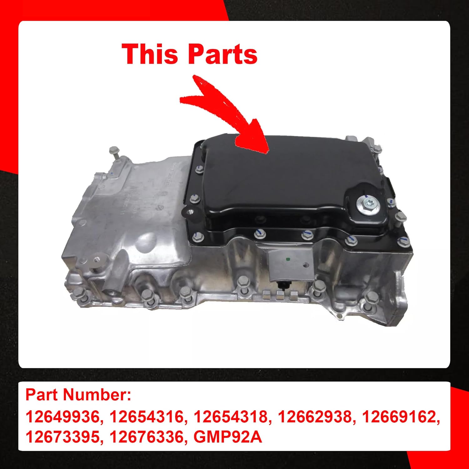 Engine Oil Pan with Drain Plug Compatible With Chevrolet Impala Malibu Buick Regal Cadillac ATS CTS 2.0L 2.5L Replace GMP92A
