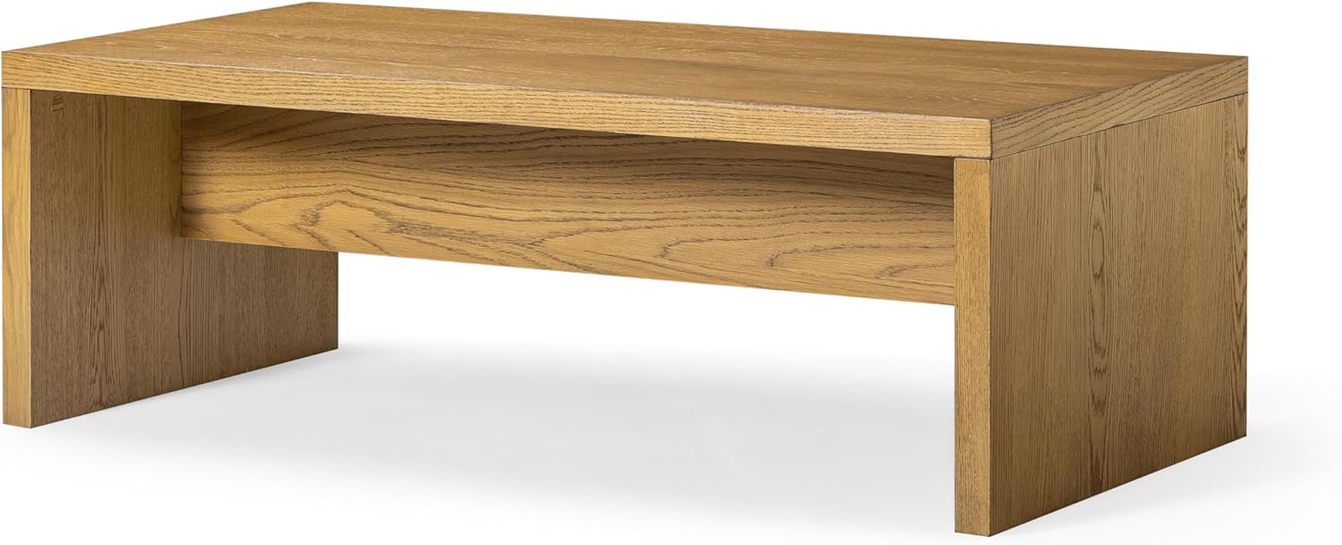 Maven Lane Zeno Coffee Table – Rectangular Coffee Table – Natural Solid Wood – Ideal for Living Room and Lounge