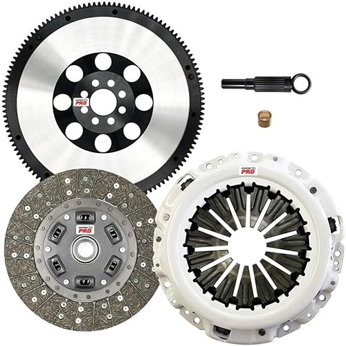 ClutchMax PRO Performance Stage 1 Kit de embrague y volante Chromoly compatible con Infiniti G35 08-13 G37 14-15 Q60 07-08 Nissan 350Z 09-18 370Z