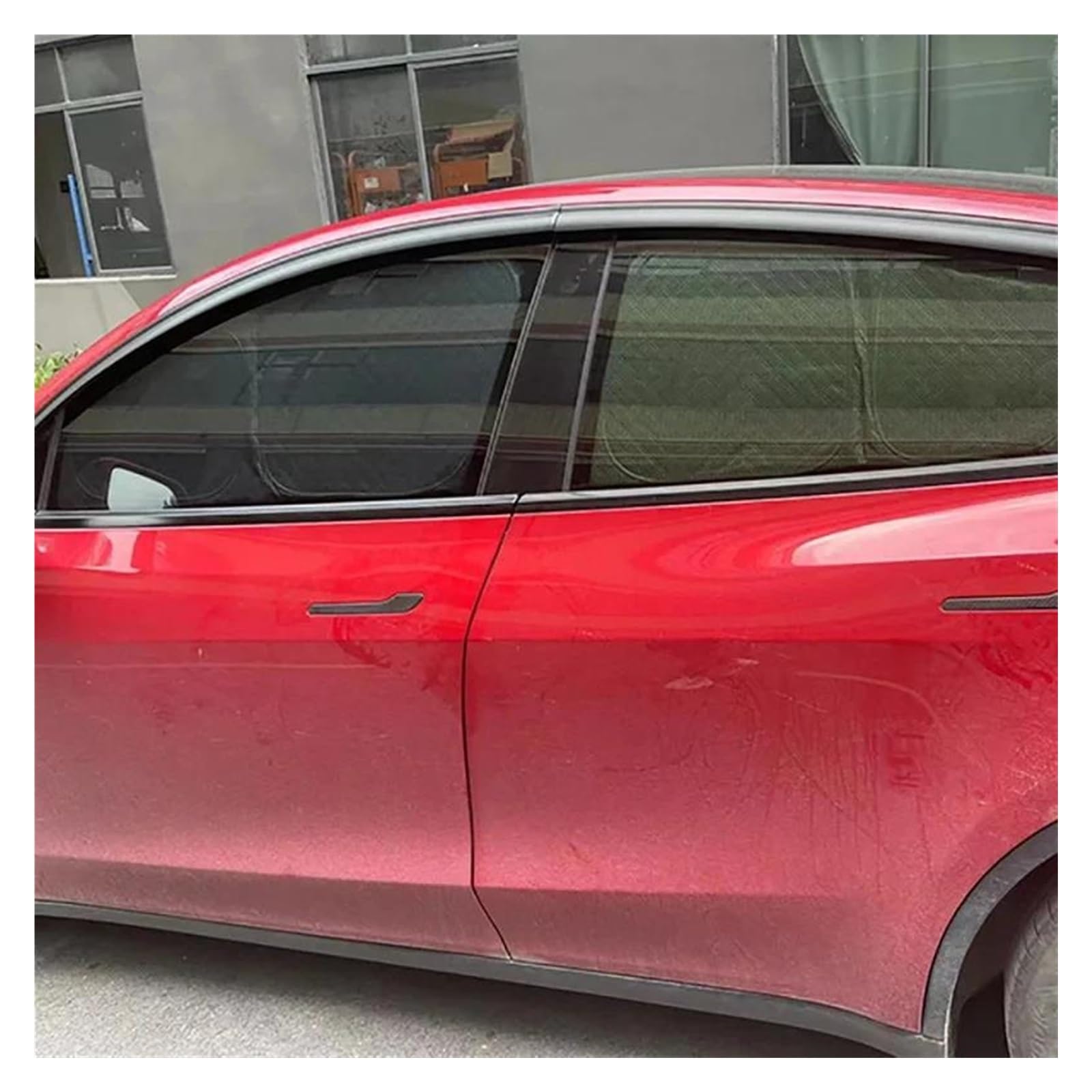 Parasole Auto Parabrezza Interno Per Tesla Per Model Y Parasole Argento Sia Anteriore Che Posteriore Sinistro E Destro Parasole Isolamento UV Parasole(4p side window)