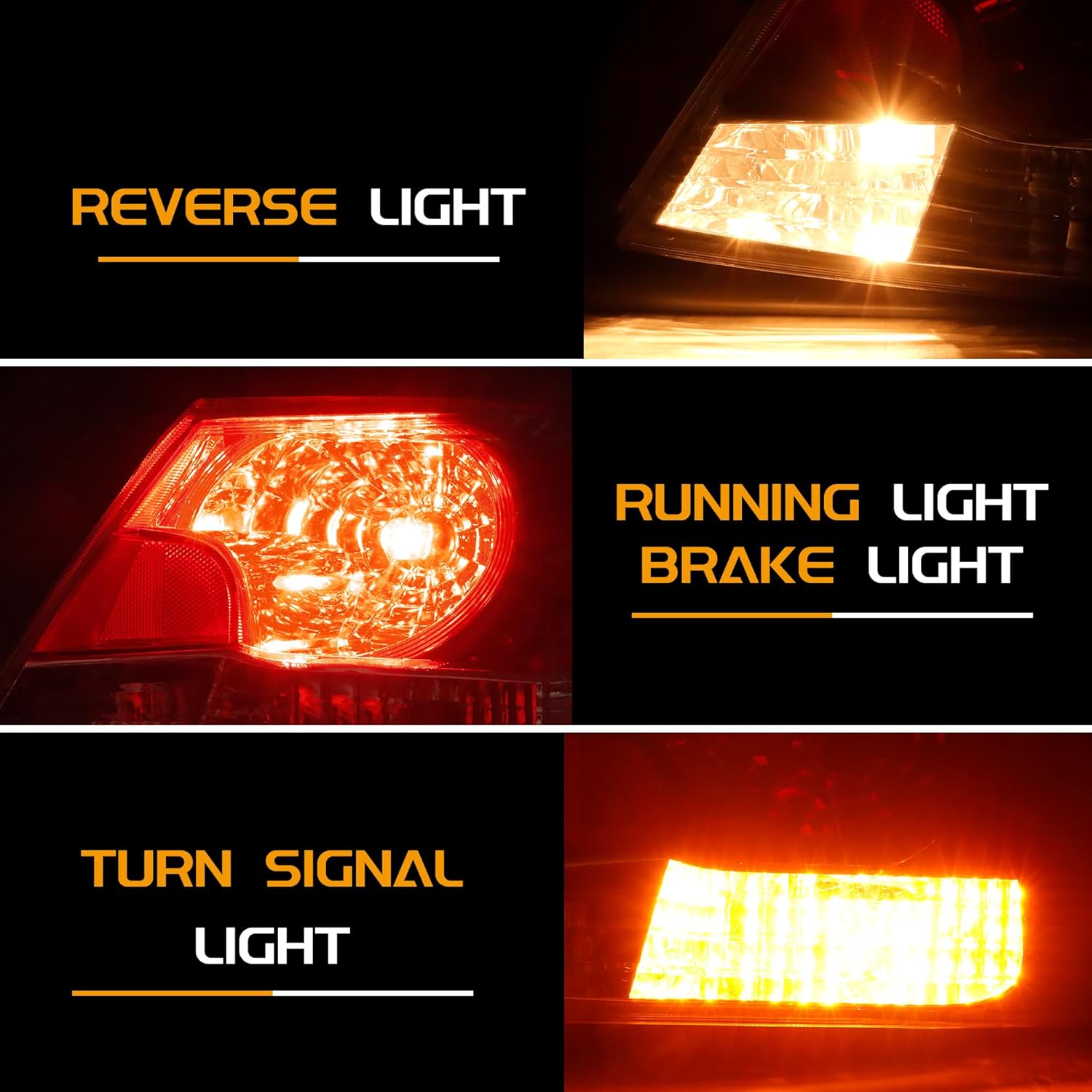 Tail Light Assembly with Bulbs Compatible With 2008-2012 Honda Accord Sedan - (Right Passenger Side), Replace 33500-TA0-A01