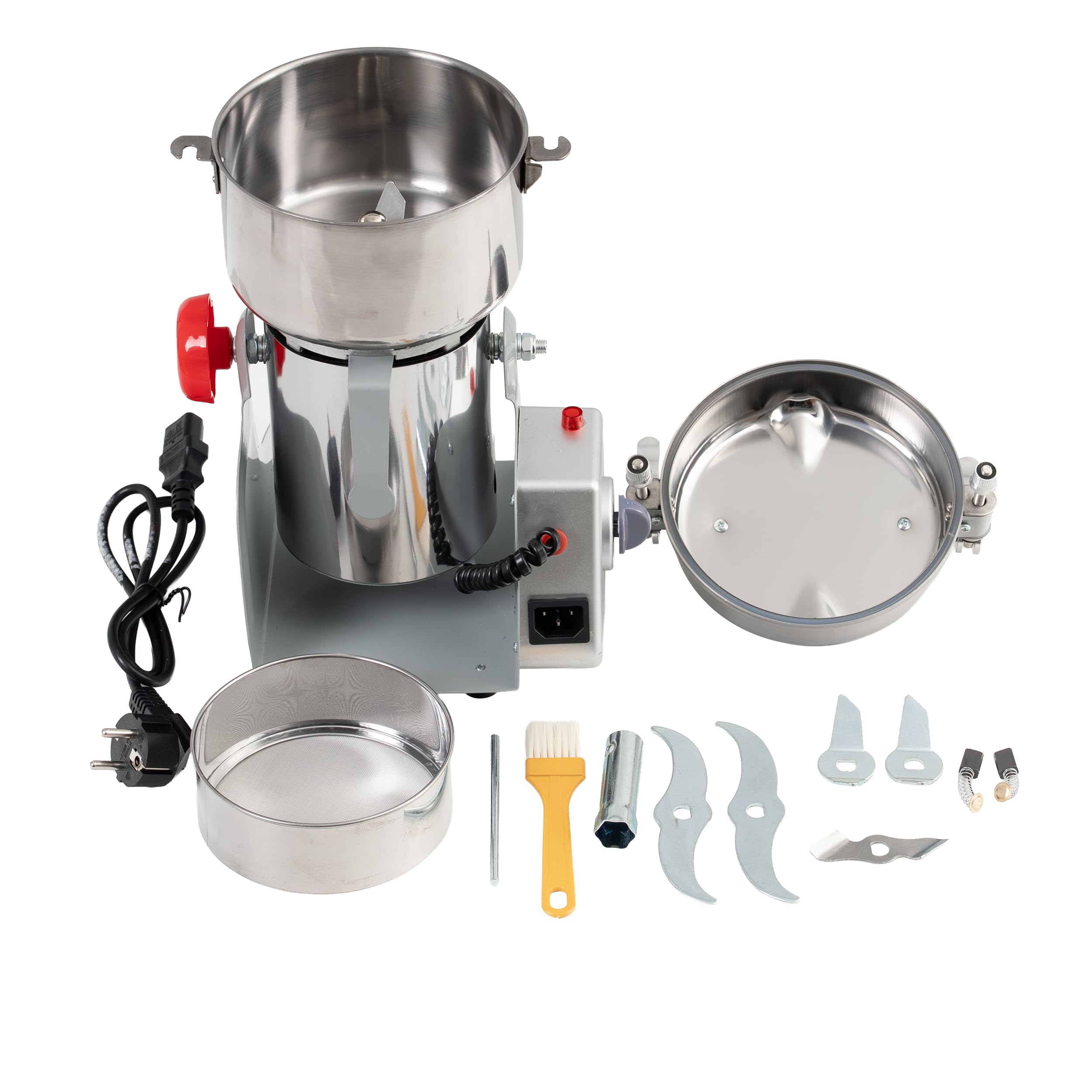 Elektrische Getreidemühle 800 g 3000W – Kaffeemühle Gewürzmühle Edelstahl 28.000 U/min, Profi Zerkleinerer für Körner, Kräuter & Gewürze