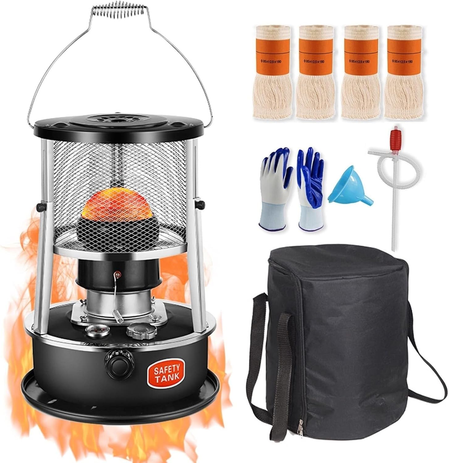 Liftable Kerosene Space Heater,Efficient Kerosene Heater for Indoor Outdoor,4.5L Portable Multifunctional Kerosene Heater Stove, with Portable Handle,Great Heat Output,Easy to Use