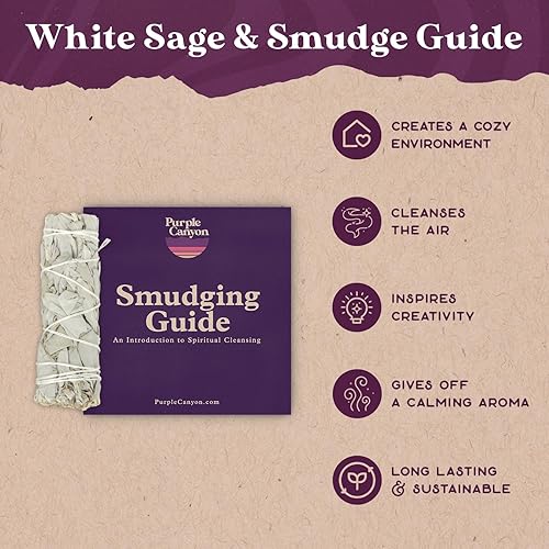 Miniatura 9 de Caja de regalo de varillas de salvia blanca  Varillas de incienso de salvia de California para limpieza del hogar, rituales de manchas espirituales