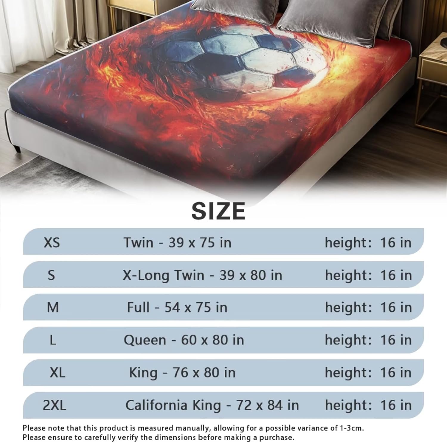 Fireball Linen Fitted Sheet California King Size (1 Piece) 16 Inch Deep Pocket Mattress Cover Natural Flax Polyester+Spandex Blended Soft Breathable Bedding Easy Care Resistant