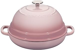 Pink Enameled Dutch Oven, 6 Quart: Your Perfect Sourdough Bread Baking Companion