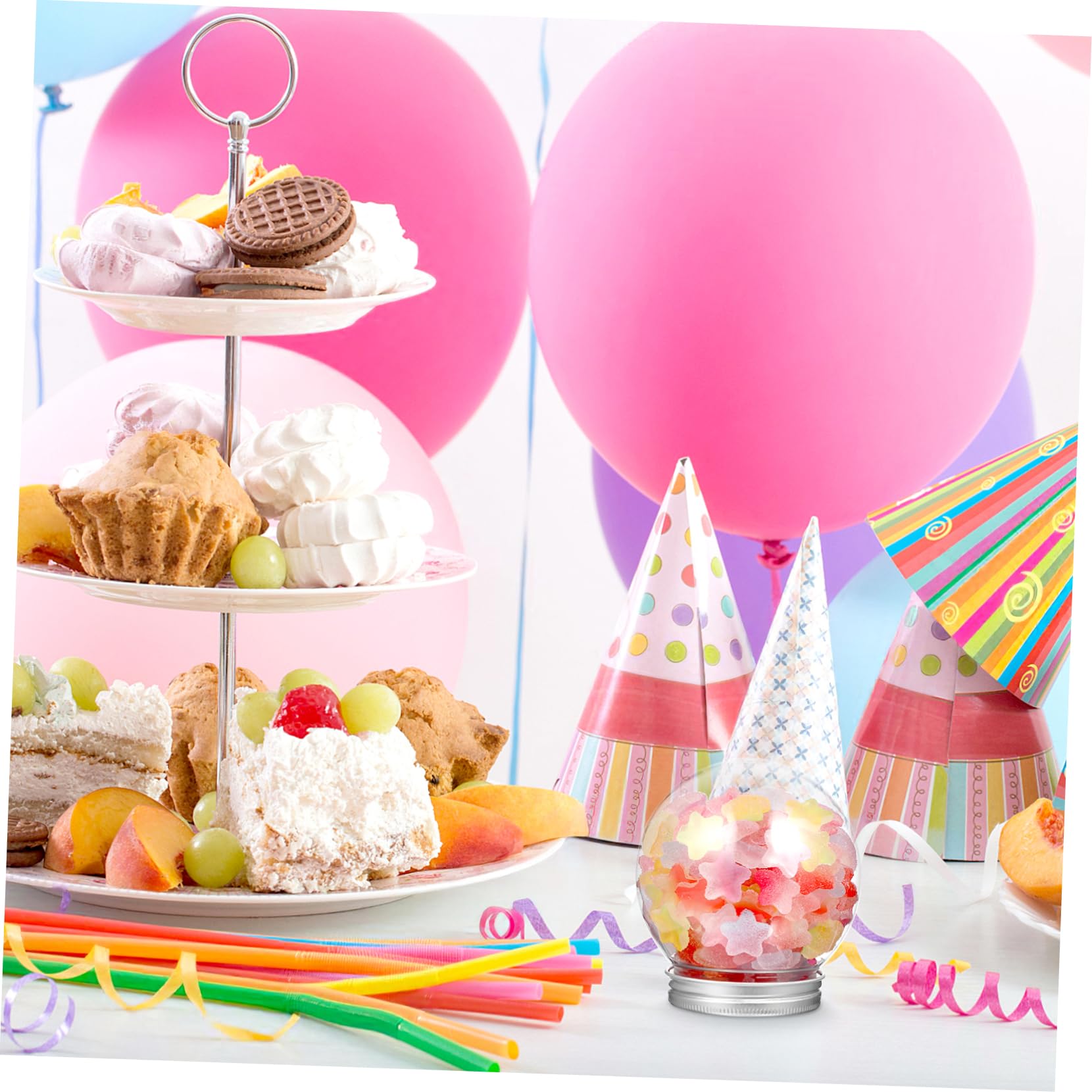 Plastic Snow Globe 10pcs Clear Plastic Fillable Water Globe with Screw Off Cap for DIY Craft Easter Holiday Themed Decoration 270ml