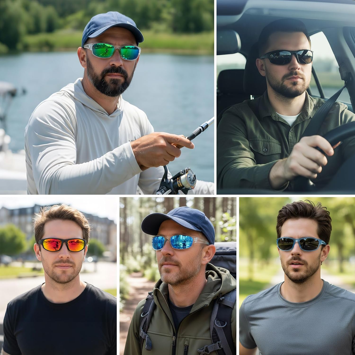 Sports Polarized Sunglasses for Men Women Wrap Around Sun Glasses Fishing Cycling Driving Running UV Protection - Image 2
