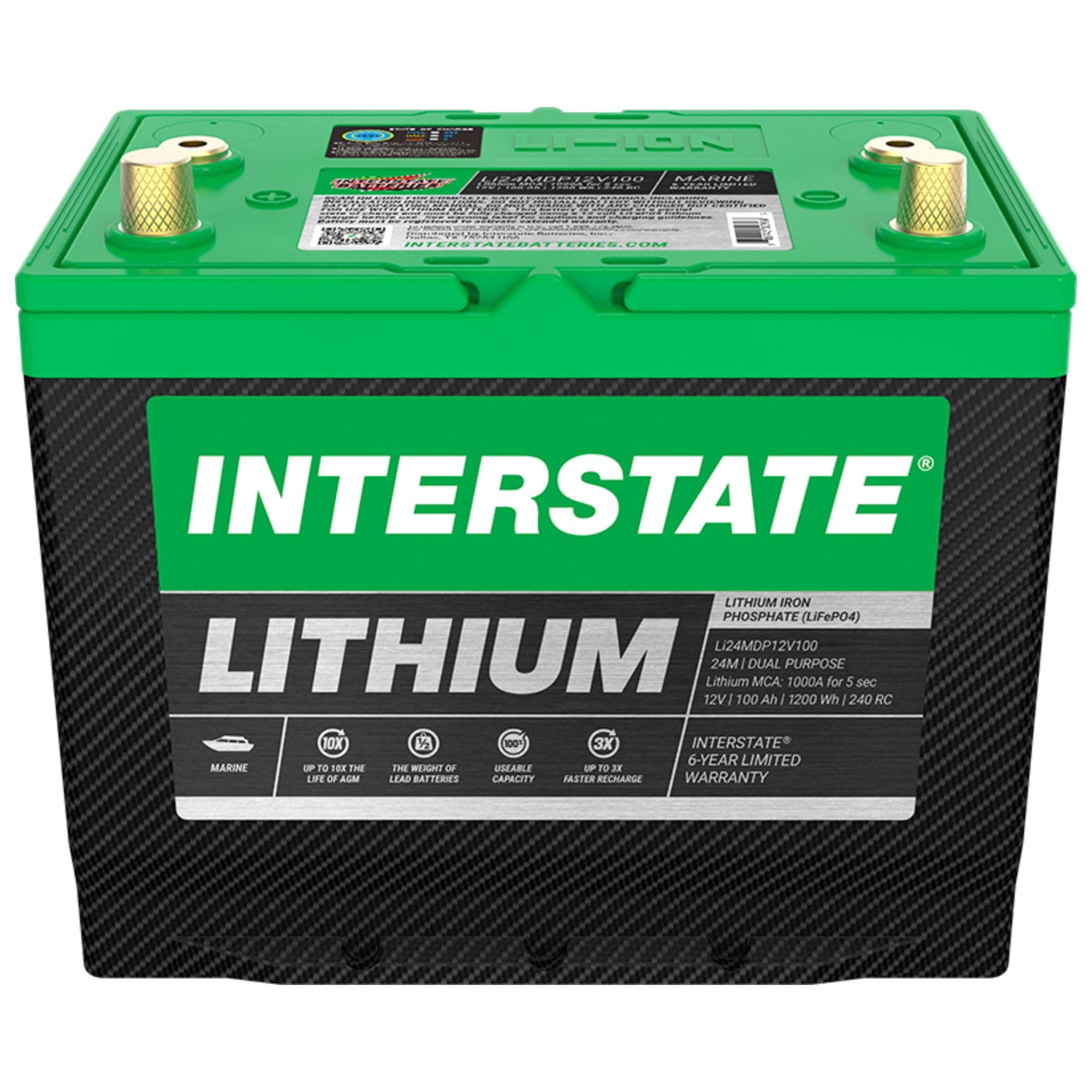 リリマリモモ24 Amazon.com: Interstate Batteries 12V 100Ah Group Size 24M Lithium