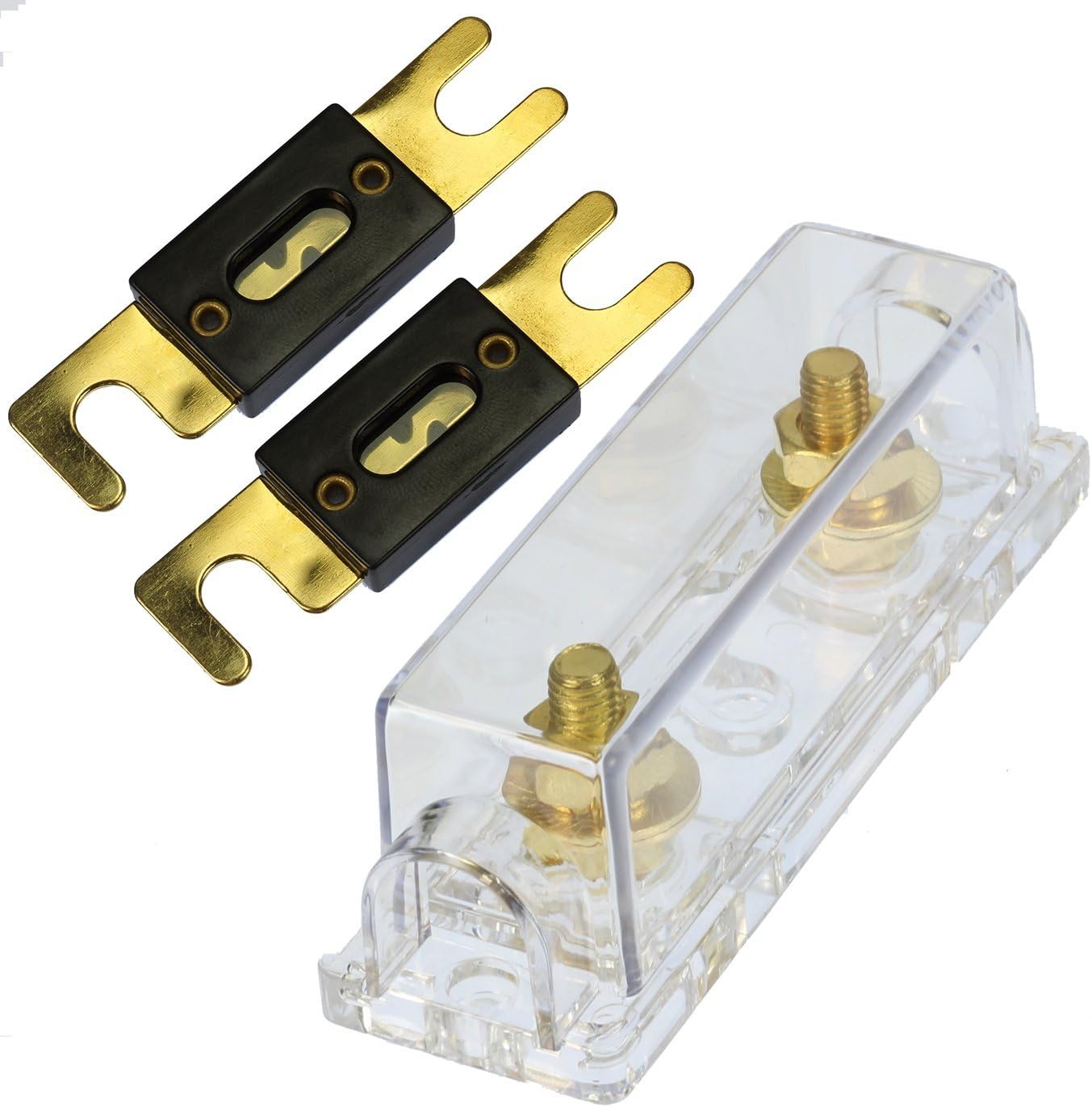 VOODOO Qty 1 ANL Fuse Holder Gold fuseholder 0 4 8 GA