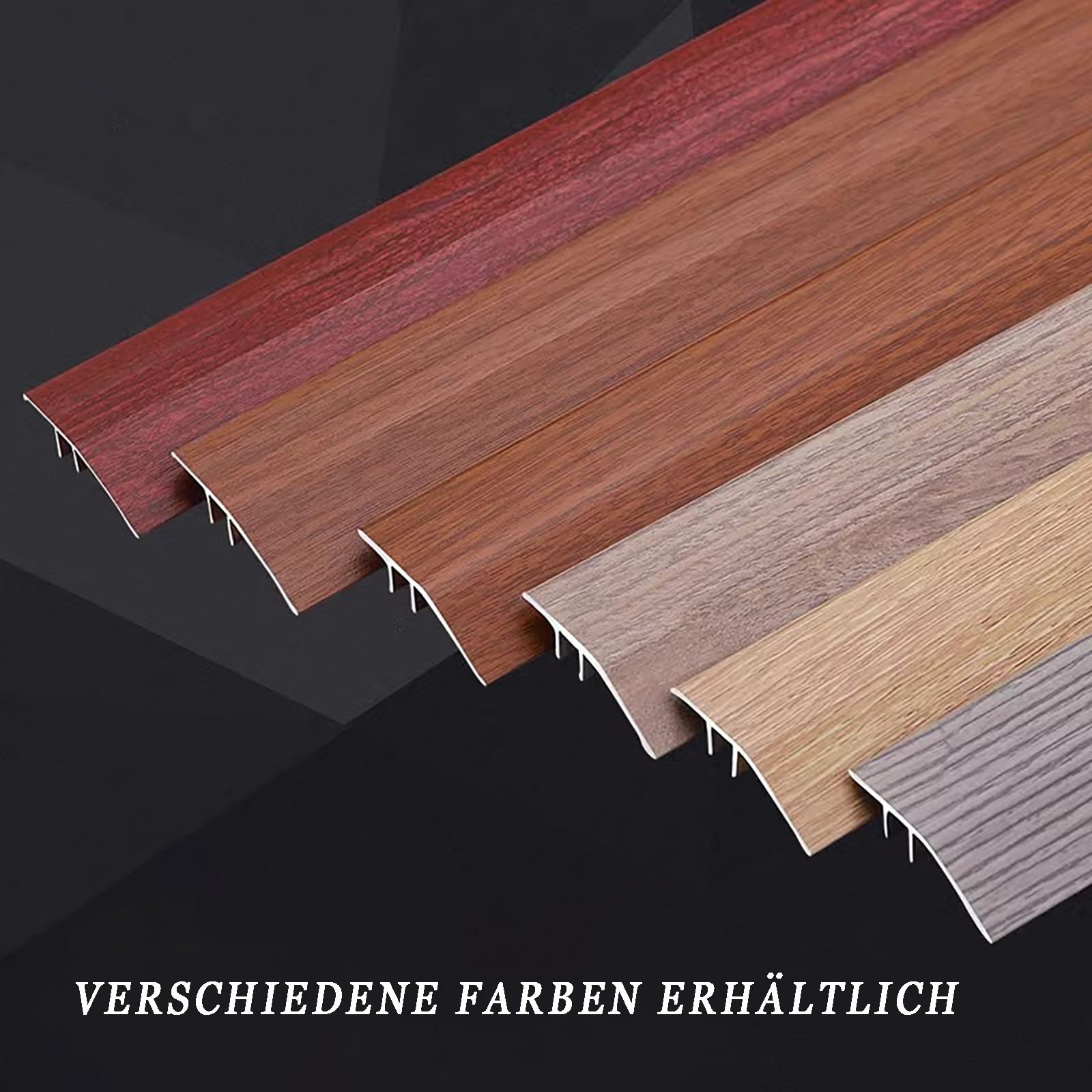 Perfil De Transición De Aluminio Anodizado 120cm (2 Piezas), Perfil De Suelo para Pavimento con Ancho De 4,3cm, Altura 1-1,5cm, Resistente Al Deslizamiento(Option 4)
