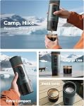 Machine à expresso portable pour le voyage: Machine à café portable - Chauffage autonome - Marque 8 Coupes Espresso Une charge - Café à tout moment -Compatible pour Nespresso Capsule - bleu