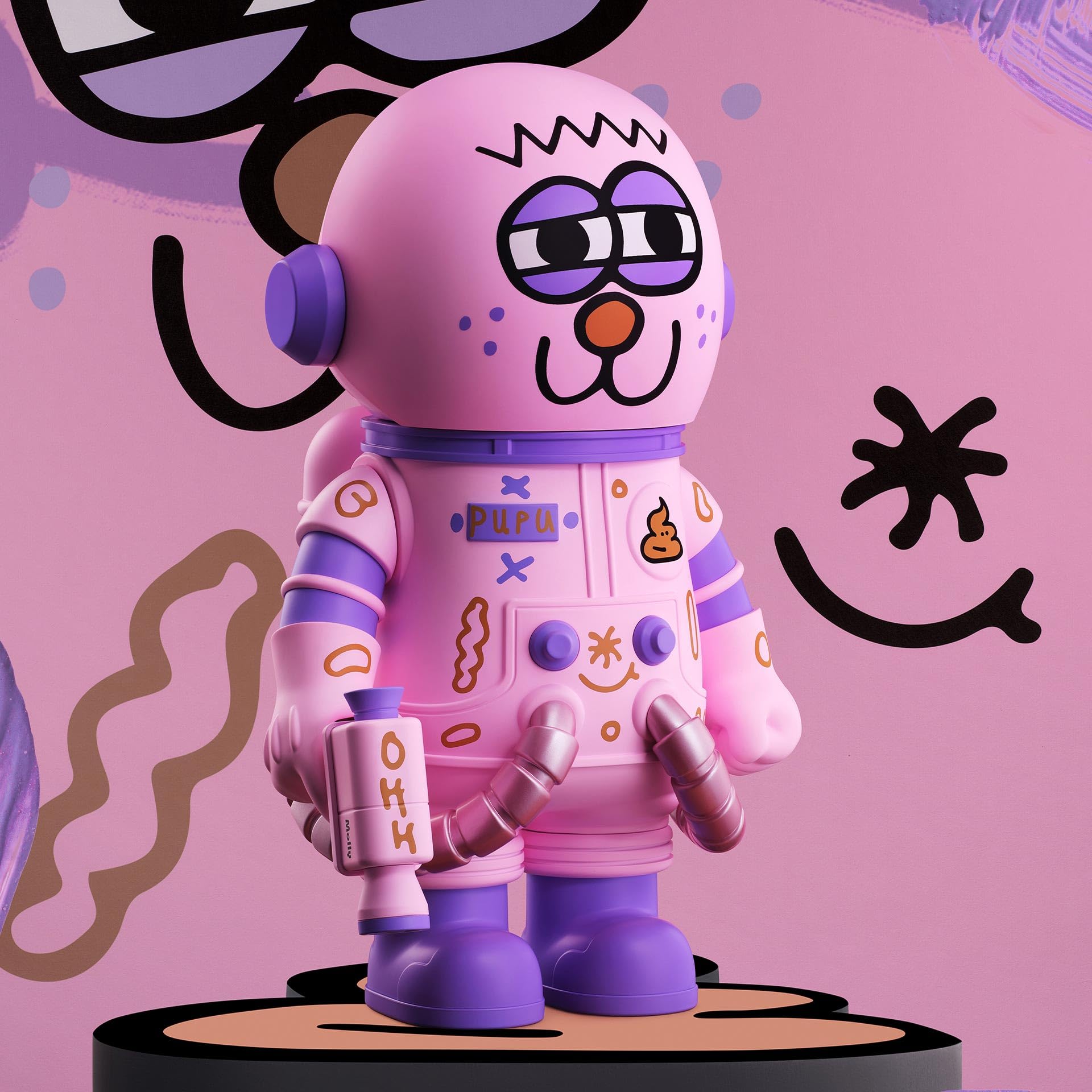 Amazon.com: POP MART MEGA Space Molly 400% Jon BURGERMAN