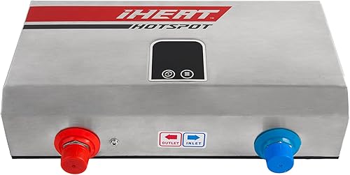 Miniatura 4 de HS-4 120V 29A 3.2KW Caja de acero inoxidable 6.5" x 11.5" x 3", 5.25 lb, 12" CPT AWG #10 Calentador de agua eléctrico punto de uso