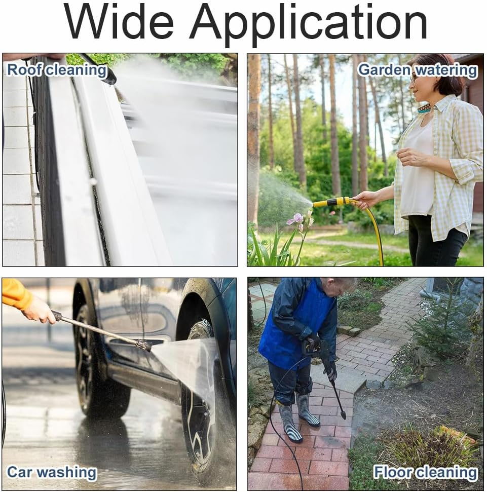 tooloflife Heavy-Duty Brass Pressure Washer Nozzle – 1/4" Quick Connect for High Reach Hot/Cold Water (2-3GPM)