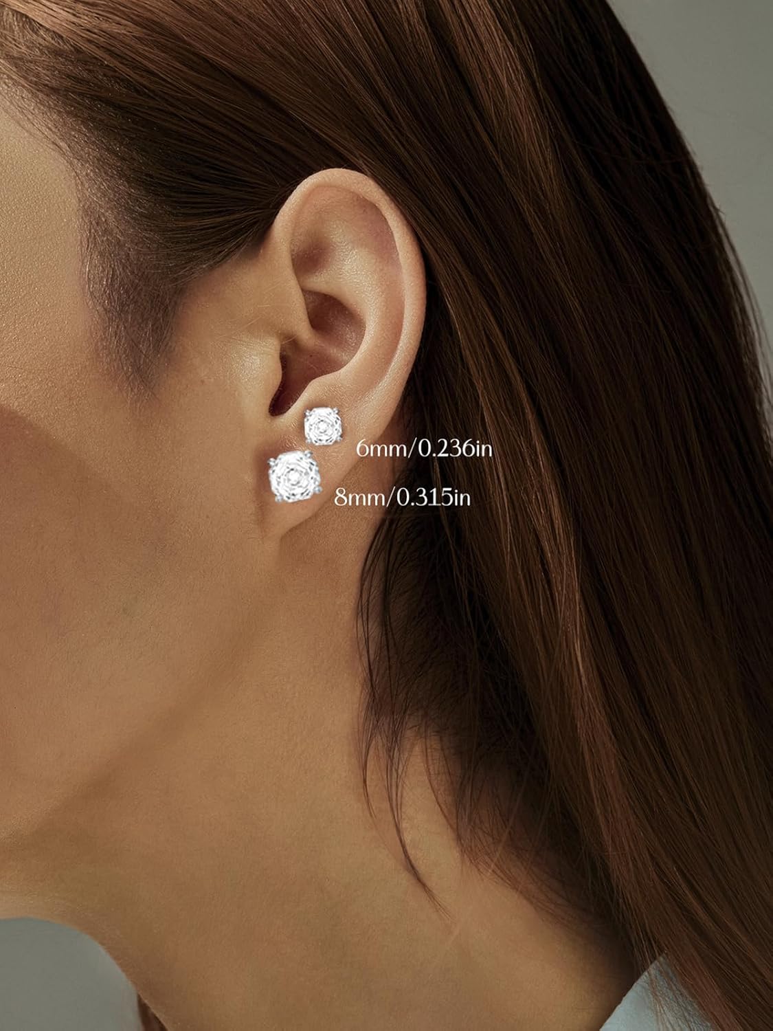 Prismata Birthstone Stud Earrings 925 Sterling Silver Rose Cut Birthstone Earrings Stud Birthday Jewelry Gifts for Women Mom Her