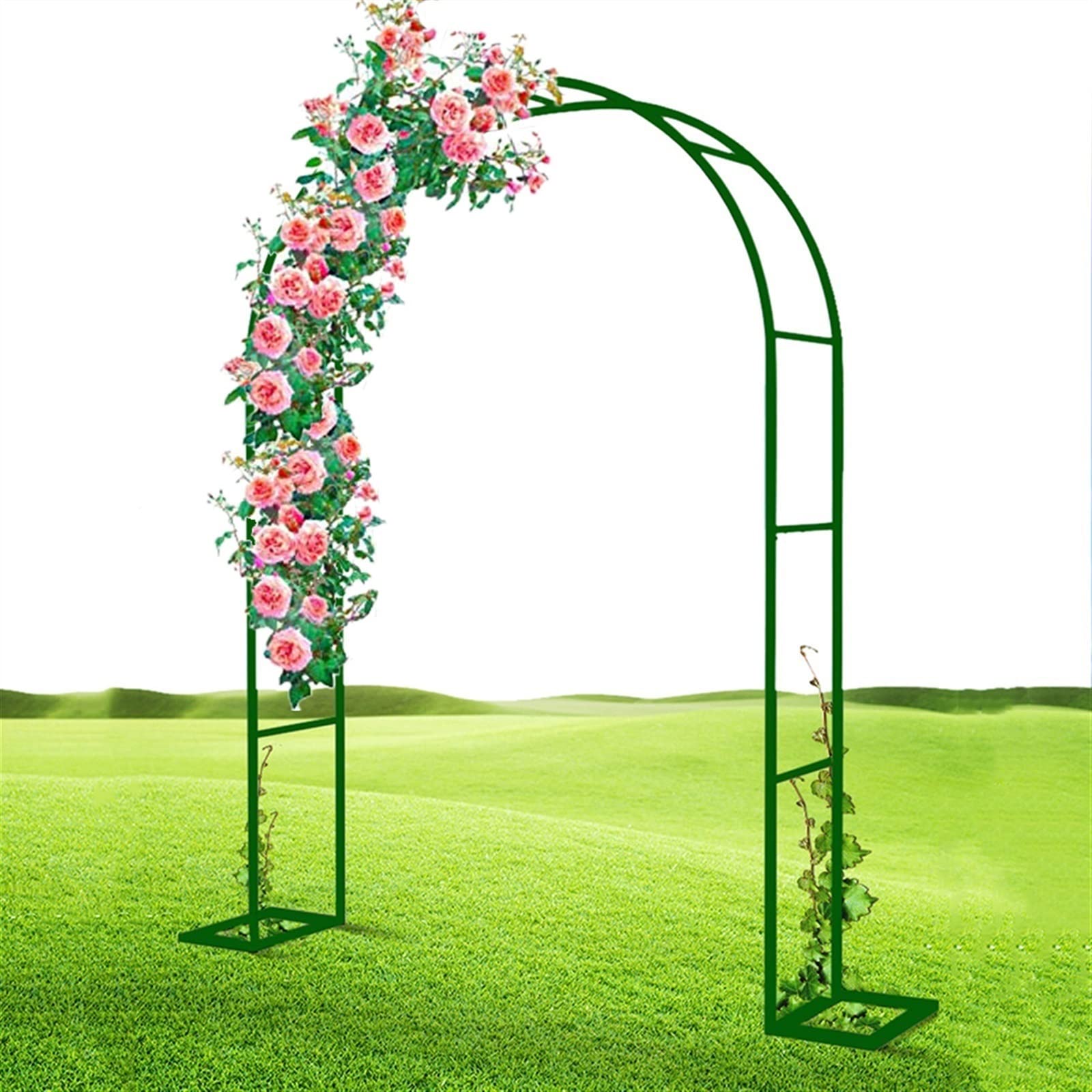 Arche de jardin en métal robuste et treillis résistant aux intempéries