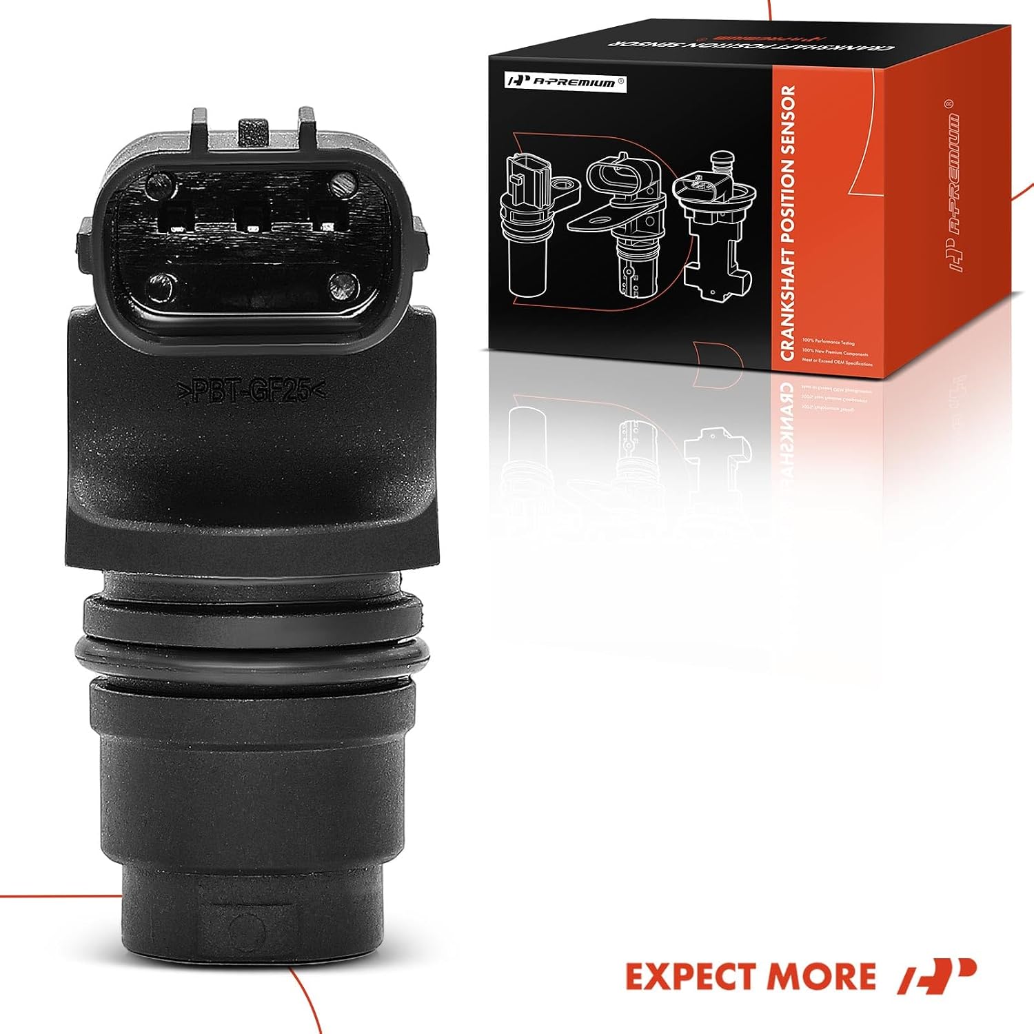 A-Premium Engine Camshaft Position Sensor Compatible with Honda Accord 2003-2007, Civic 2006-2011, CR-V 2007-2009, Element 2006-2011, Front, Replace# 37510-RAA-A01