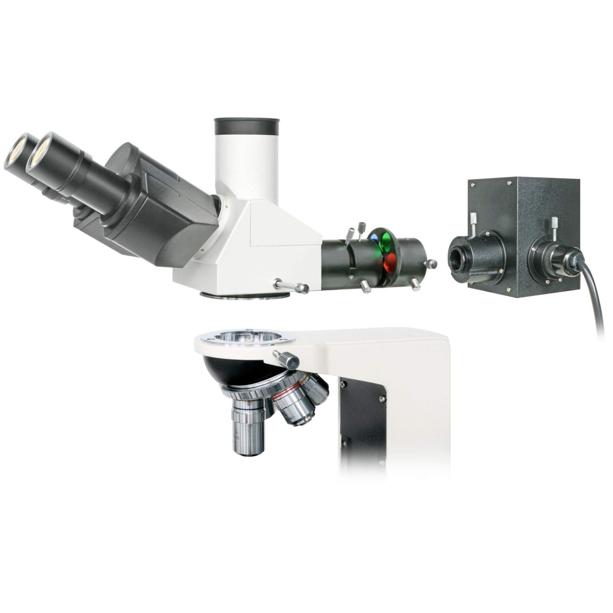 Bresser professionelles trinokulares Auflicht und Durchlicht Mikroskop Science ADL-601P 40-600x Vergrößerung, planachr. Objektive, koaxialer Kreuztisch, voll polarisierbare Beleuchtung, Kameratubus