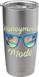 Beach Matching Couples Trip Vacation Honeymoon Mode Stainless Steel Insulated Tumbler