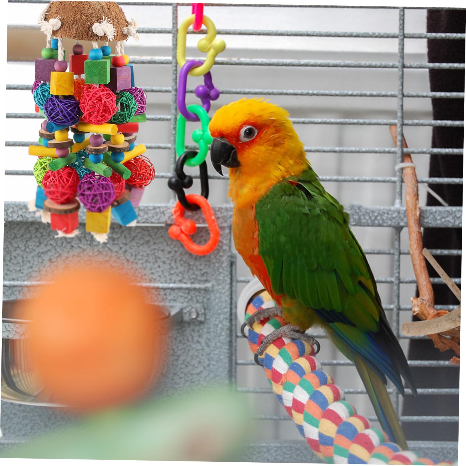 1stücke Kauspielzeug Für Papageien Hängendes Vogelbeißspielzeug Aus Sicherem Und Langlebigem Material Installieren Tragen
