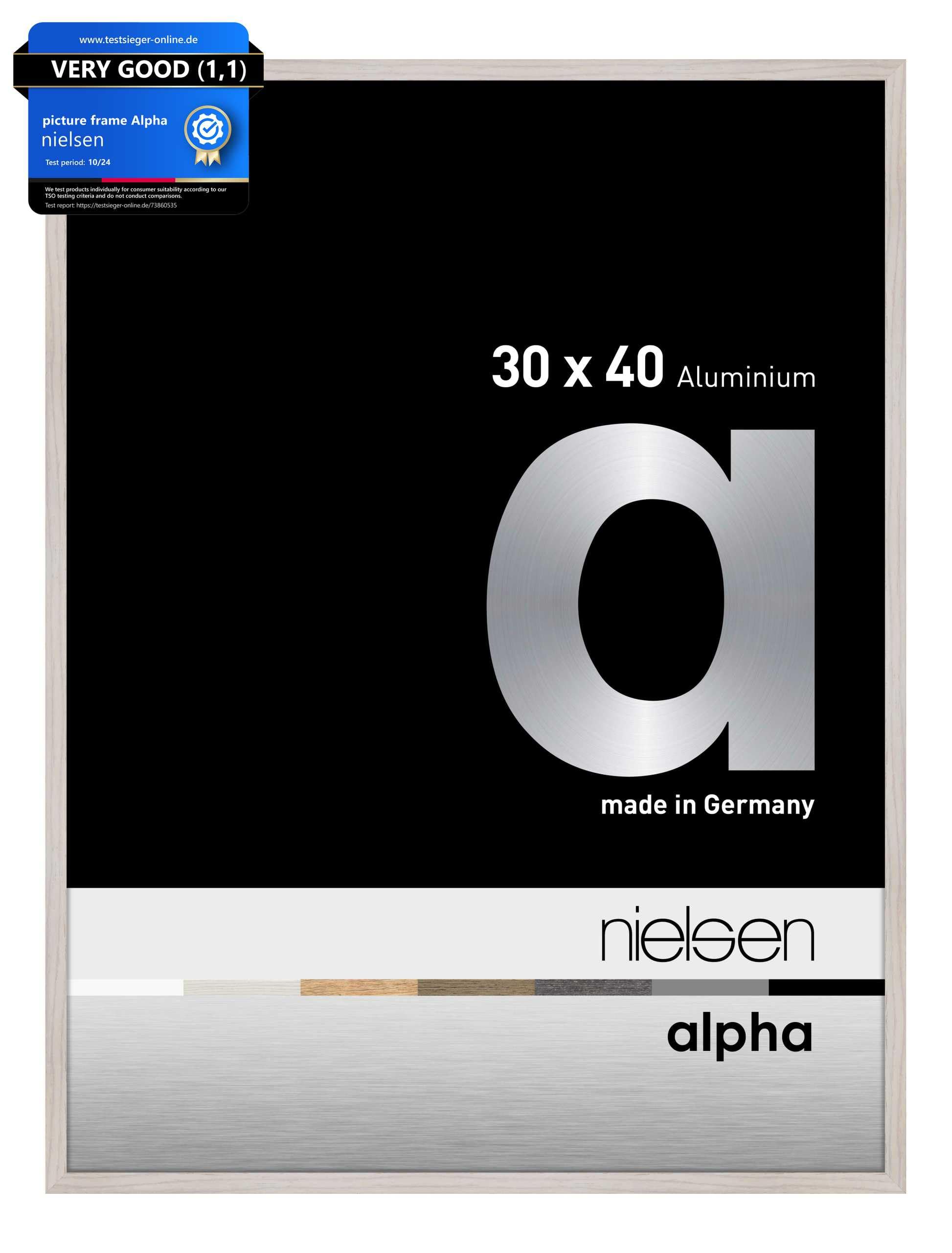 nielsen aluminum frame Alpha, 30x40 cm, White oak