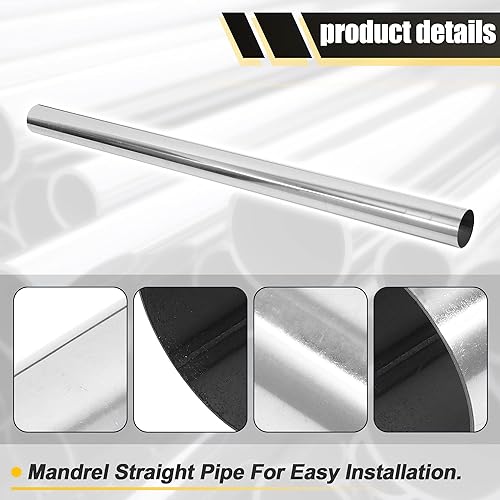 Miniatura 77 de X AUTOHAUX Straight 4" OD 35" Length DIY Custom Mandrel Exhaust Pipe 4 Inch Tube Pipe T304 Stainless Steel Universal Fit