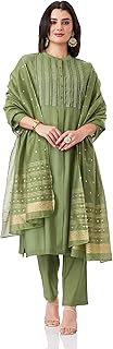 Women's Embroidered Kurta Pant Set with Dupatta (Available in Plus Sizes)