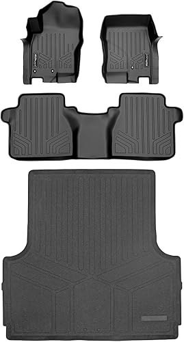 Miniatura 19 de SMARTLINER Alfombrillas de piso de ajuste personalizado de segunda fila compatibles con Nissan Frontier 2022-2025 4-Negro -,Nissan Ariya 2023 -