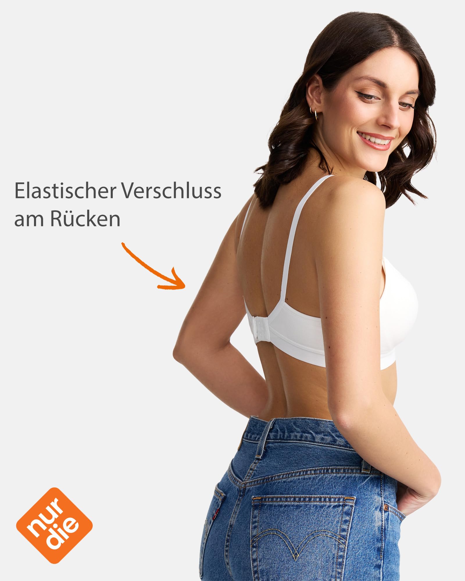 Nur Die Still mit Clipverschluss Gepolstert Nahtlos ohne Bügel Baumwolle Bügellos für Halt Komfort-schwangerschafts-BH Reggiseno Donna