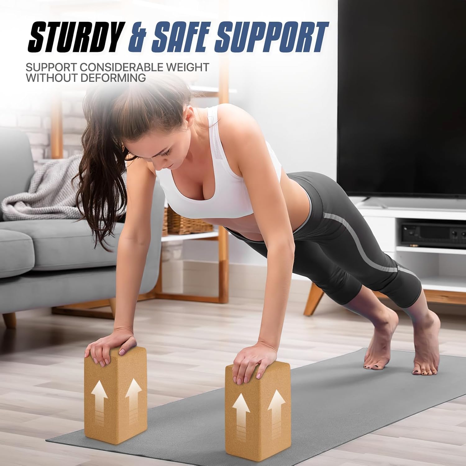 MADOG Cork Yoga Block, Density Natural Cork Yoga Equipment