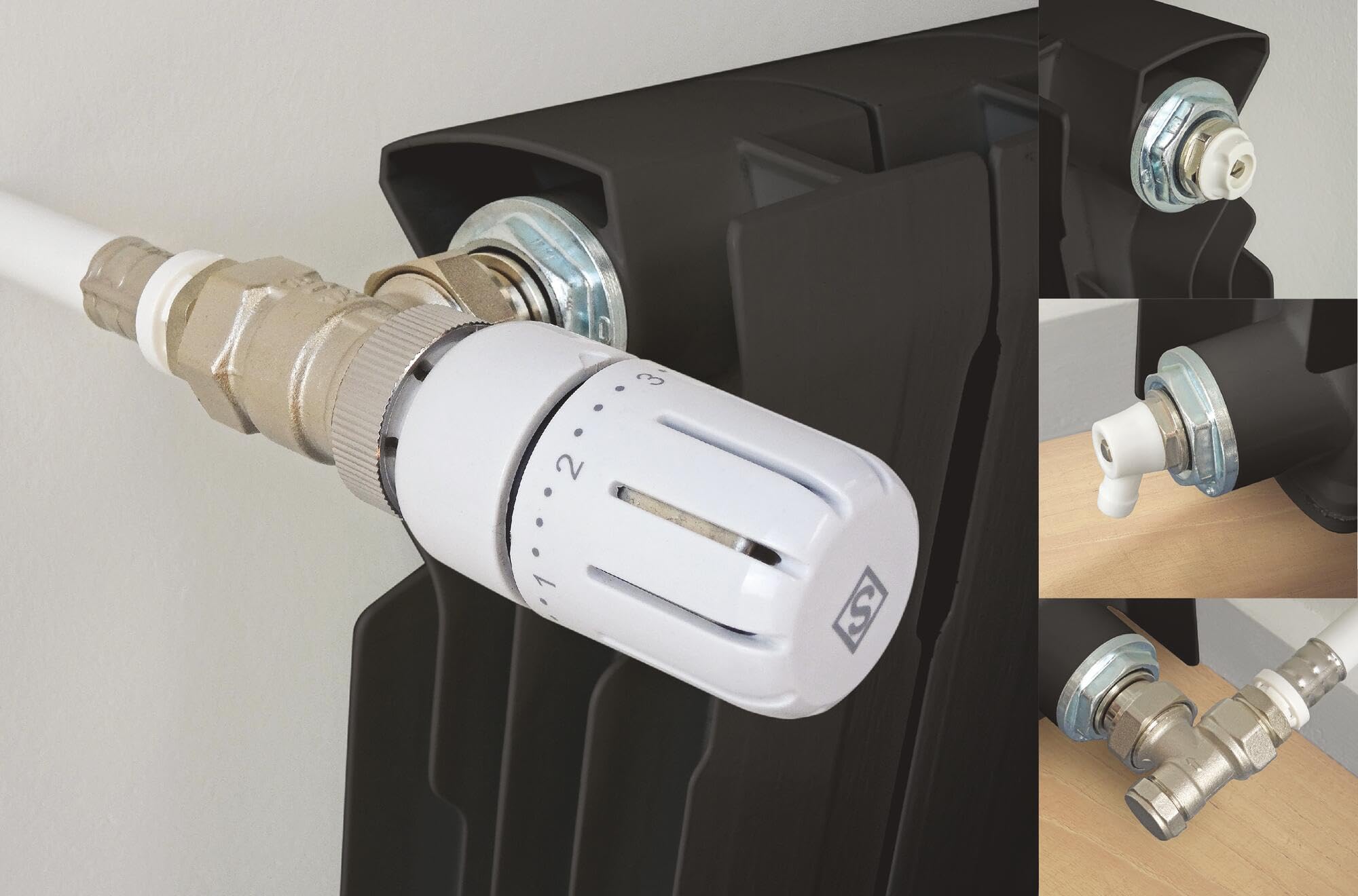 SOMATHERM FOR YOU - Kit con testa termostatica T301 staffa universale completa