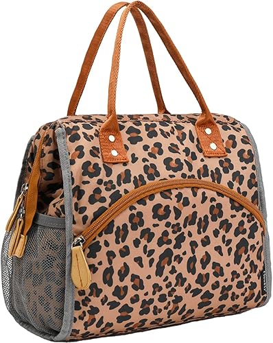 Miniatura 11 de FlowFly Fiambrera térmica para mujeres, hombres, grande y reutilizable, con asa, bolso organizador de alimentos para trabajo y viajes, cactus