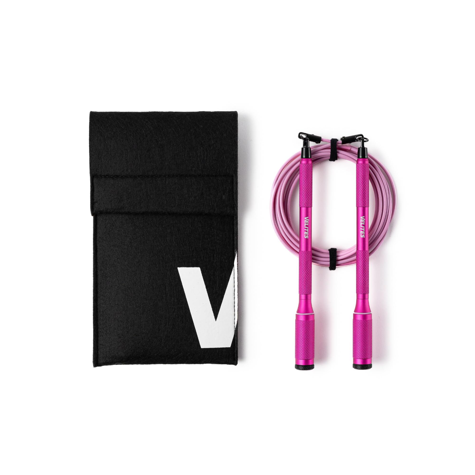 Velites Cyclone Jump Rope Corde à sauter ultra légère | Design Premium pour DOUBLE UNDERS et CROSSOVERS | Poignée amovible et système 360°