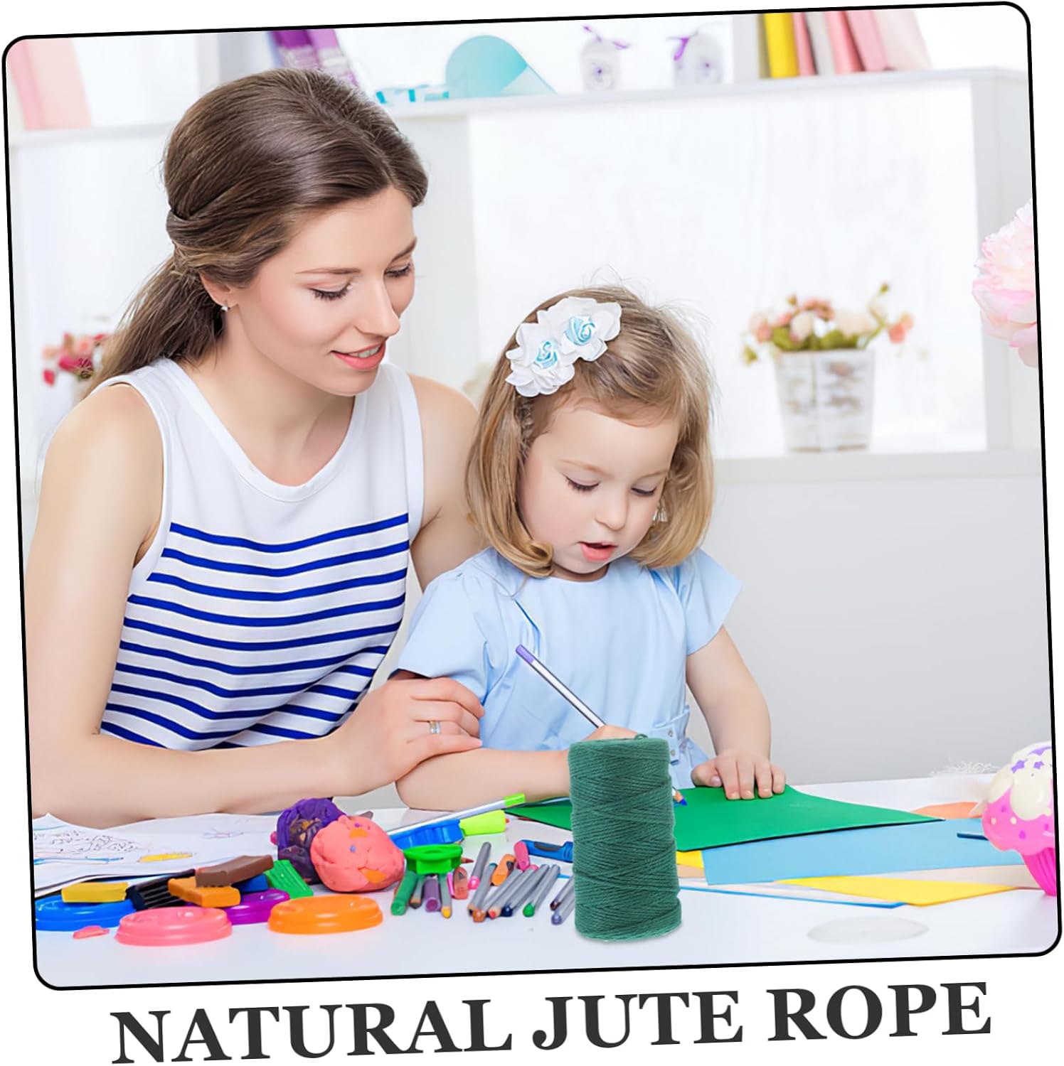 1roll Natural Jute Twine for Gardening and Crafts Strong Decorative Twine for Wrapping Plant Support and Home Decor