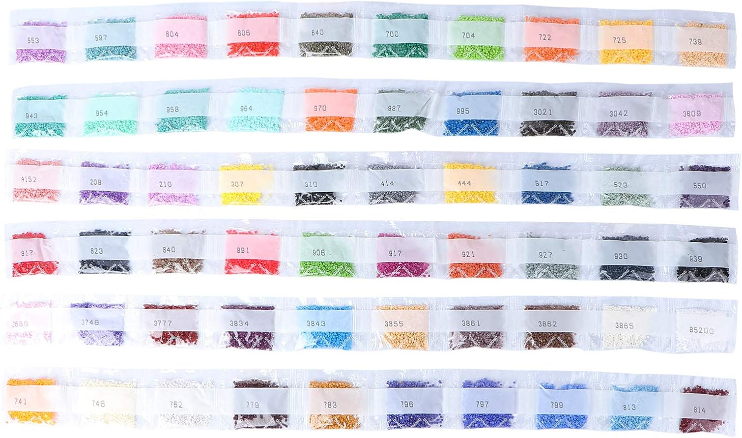 Replacement Diamonds Square Bead Resin Flat for Missing Drills of Diamond Cross Stitch DIY Crafts Supplies 2.5mm Colorful 60