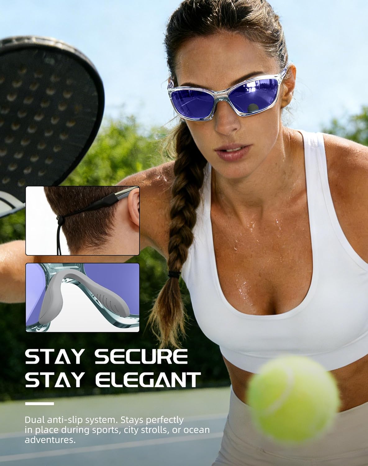 Innerking Sports Polarized Sunglasses for Men and Women, TR90 UV Protection Sun Glasses for Fishing Cycling Driving Running