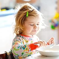 Vista 7 de Qearl Pinzas para el pelo de bebé para cabello fino, pequeños clips totalmente forrados de 1.8 pulgadas, pinzas para el pelo pequeñas para bebés