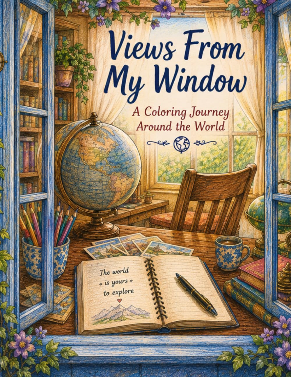 Views From My Window: A Coloring Journey Around the World