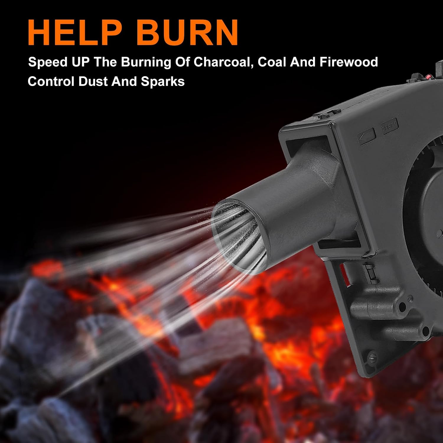 2Set 120mm BBQ Fan 12V Blower Brushless with 110V/120V Variable Speed Controller Fan 4.72in Air Mover Cooling for Camping Quick Charcoal Starter,Outdoor Barbecues,Camping Cooking (2 fan+2 controller)