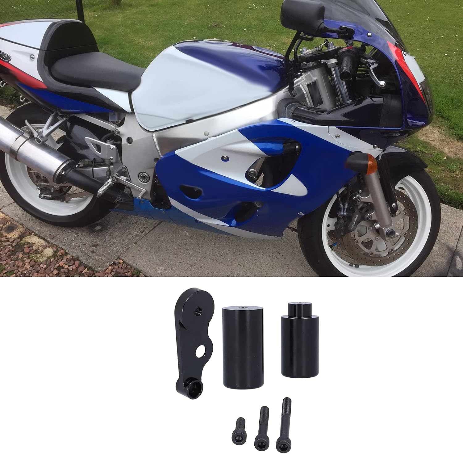 Frame Slider for GSXR 600 GSXR 750 2006-2009, Aluminum Alloy, 3PCS Motorcycle Crash Protector Set