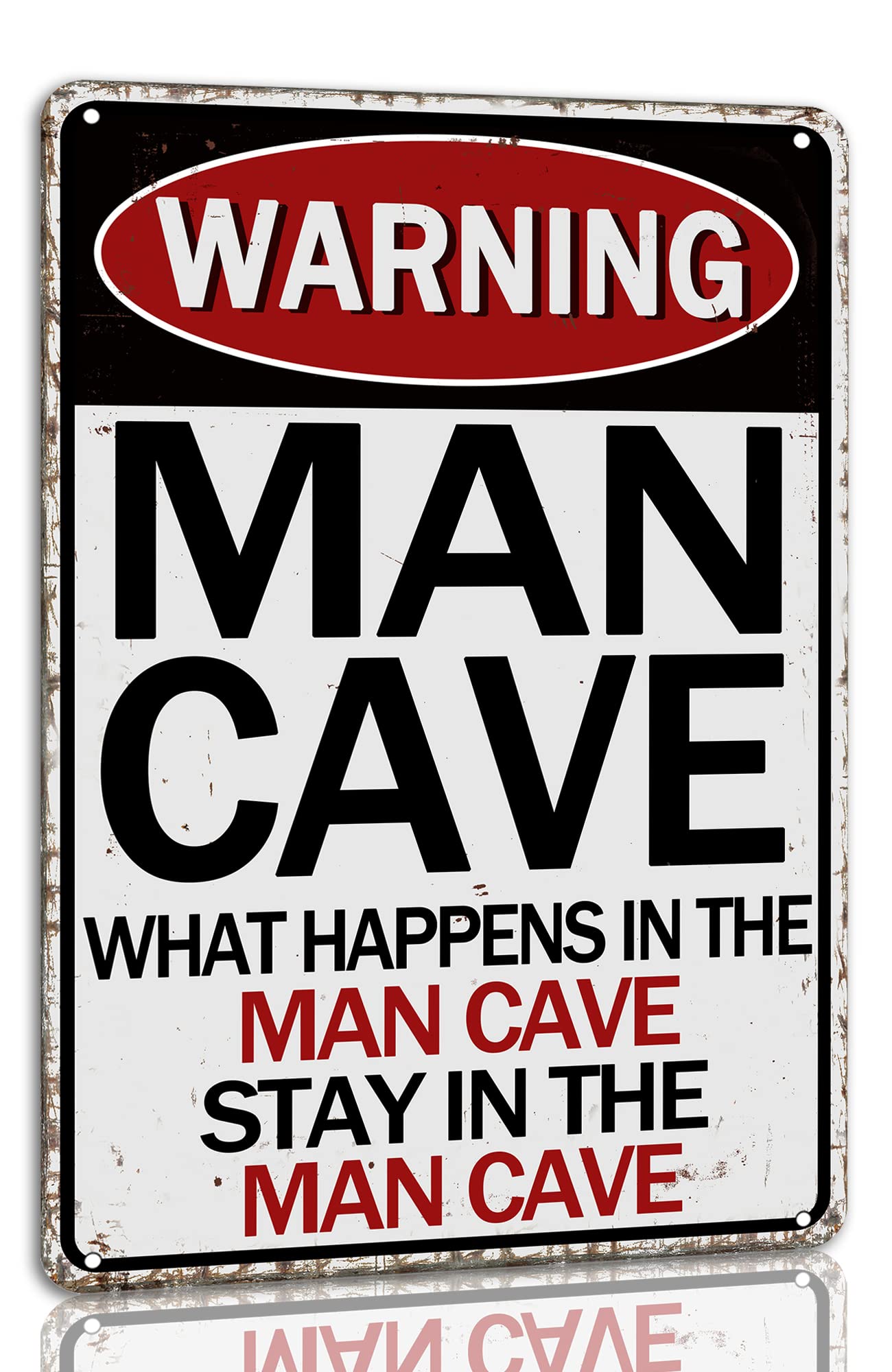 Yepyayqvk Tin Sign 677 Warning What Happens In The Stay In The Metal Tin Sign Vintage Poster Wall Art Garage Bar Home Wall Decor Plaque 6X8 Inch