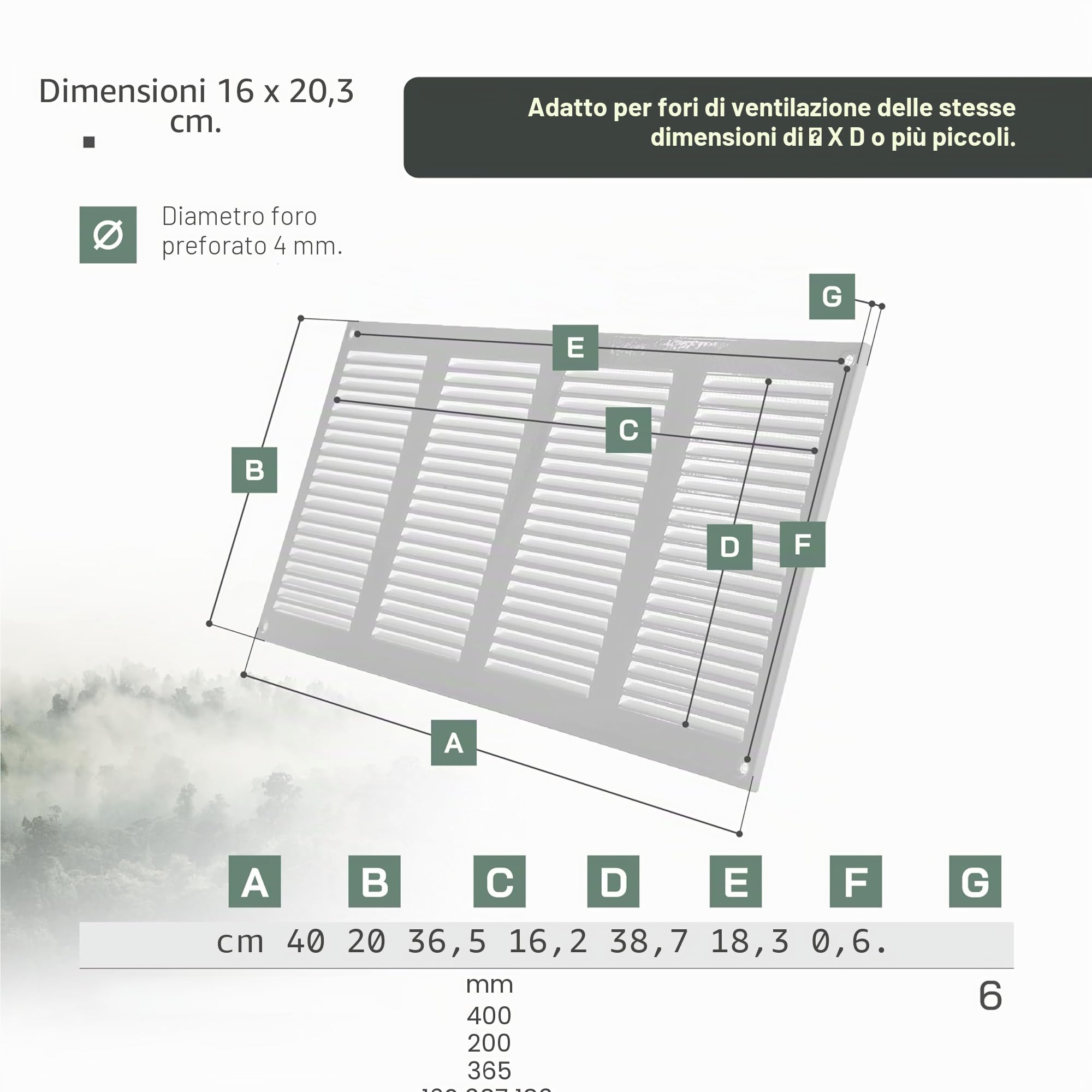 Vent Systems Copertura per sfiato dell'aria in metallo, 200 x 400 mm, colore: bianco, 20 x 40 cm, confezione da 2 pezzi