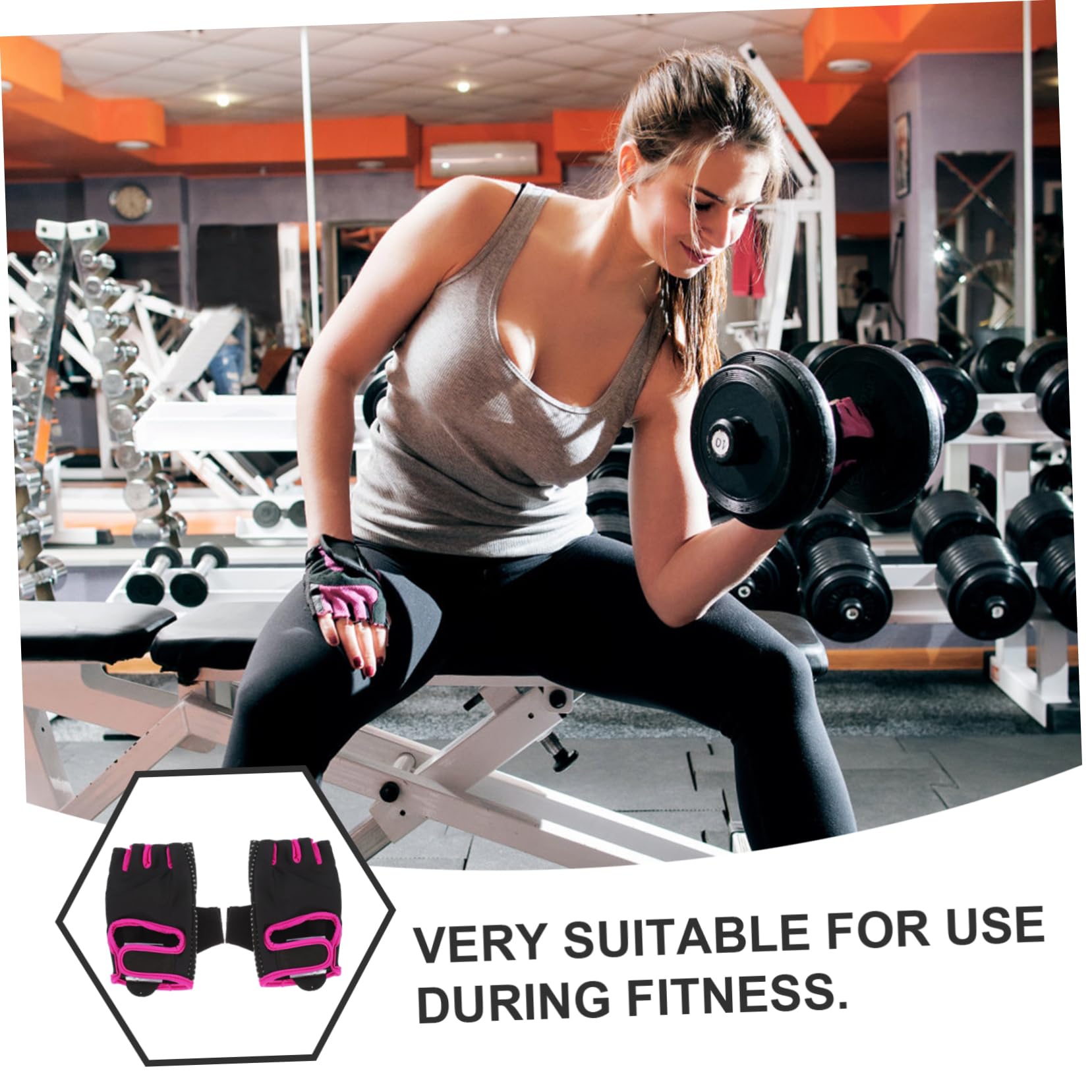 VANZACK 3pièces De Fitness Antidérapants pour Hommes Et Femmes De Yoga Et Exercice Demi-Doigts s Noir Et Rose pour Cyclisme La Randonnée Fitness