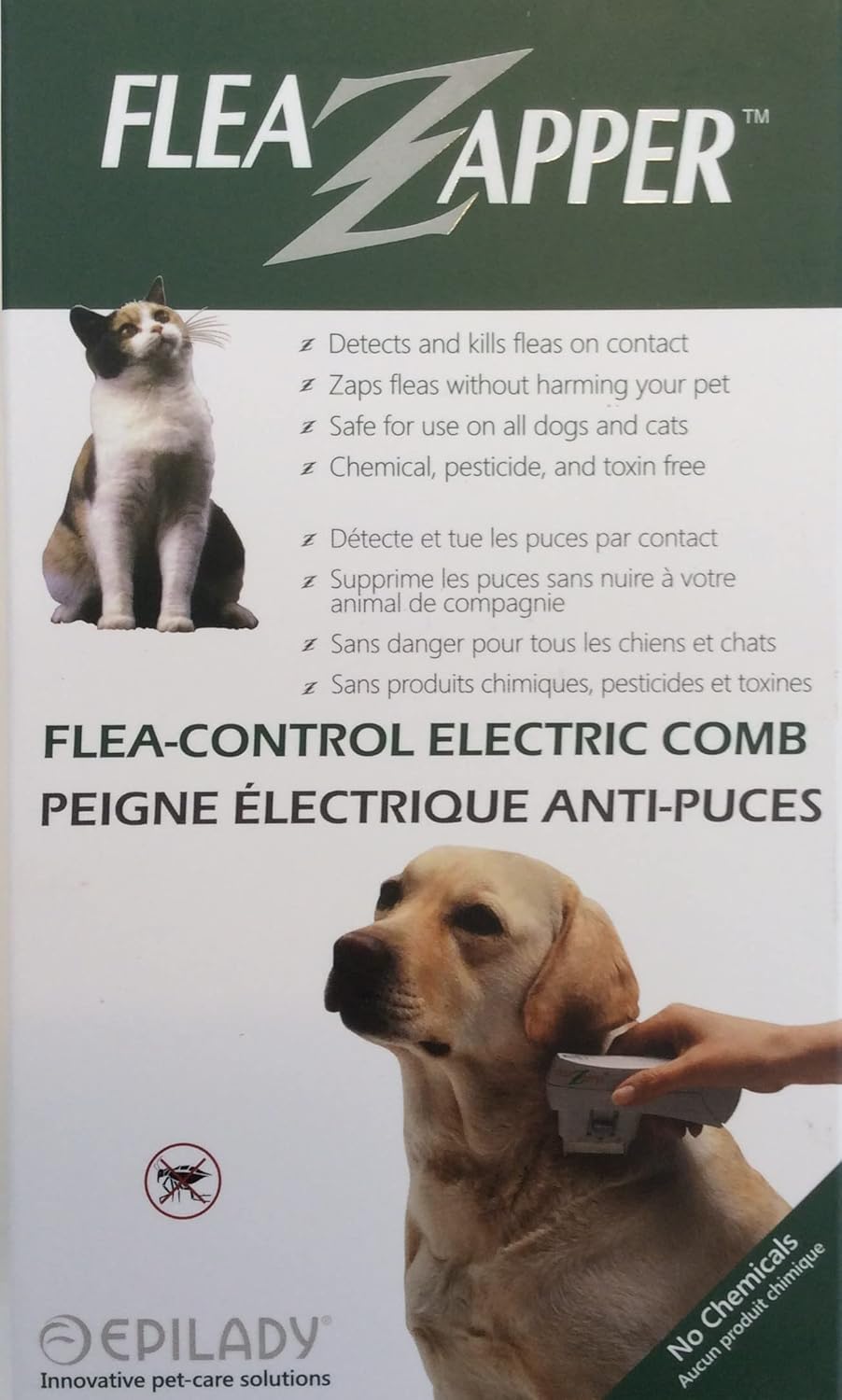 Epilady Flea Zapper Electronic Flea Comb for Dogs or Cats, Chemical and Toxin Free EP40120 3 71EM8n9IhHL. AC SL1500