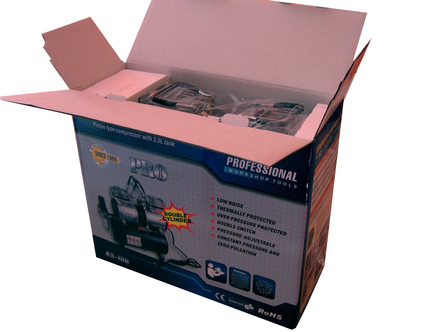 Compressore Per Aerografo Hobby Fengda AS-196 Con Serbatoio A Pressione - 3